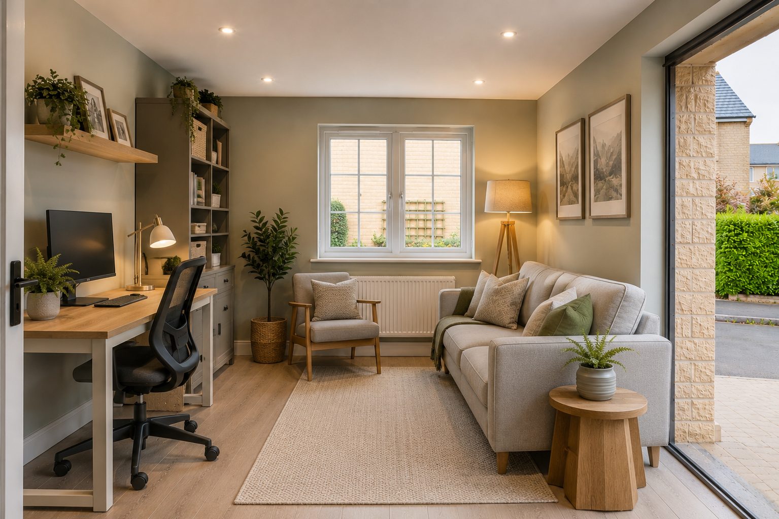 Warm finished room after conversion
